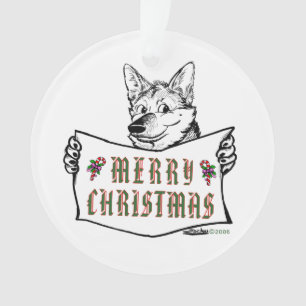 Christmas Dog: Merry Christmas! Ornament