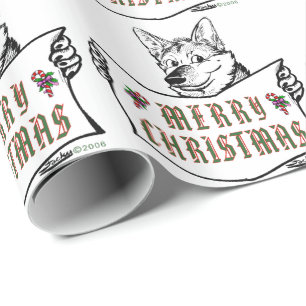 Christmas Dog:  Merry Christmas! Wrapping Paper