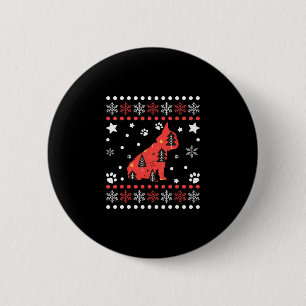 Christmas Dog Pattern French Bulldog Owner 1  6 Cm Round Badge