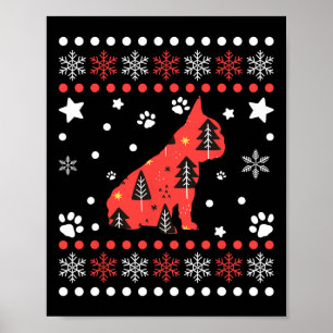 Christmas Dog Pattern French Bulldog Owner 1 Poster