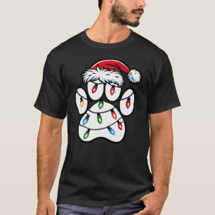 Christmas Dog Paw Christmas Dog Xmas T-Shirt