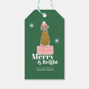 Christmas Dog Personalize Gift Tag