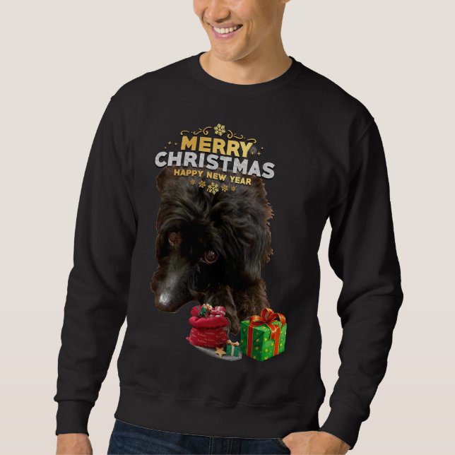 Christmas Dog Poodle Doodle Sweatshirt (Front)
