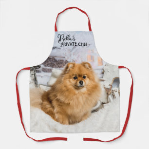 Christmas Dog Private Chef Custom Photo Name Apron