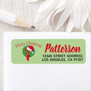 Christmas Dog Return Address Label