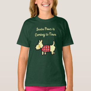 Christmas Dog Santa Paws Festive Puppy T-Shirt