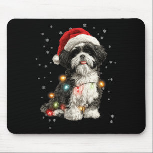 Christmas Dog Shih Tzu Santa Xmas Women Men Kids Mouse Mat