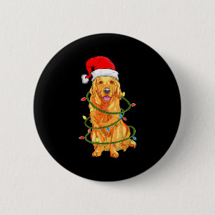 Christmas Dog Shirt, Christmas Golden Retriever Pa 6 Cm Round Badge