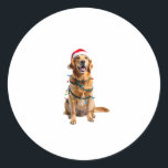 Christmas Dog Shirt, Christmas Golden retriever Pa Classic Round Sticker<br><div class="desc">Christmas Dog Shirt,  Christmas Golden retriever Pajama 2</div>