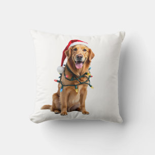 Christmas Dog Shirt, Christmas Golden retriever Pa Cushion