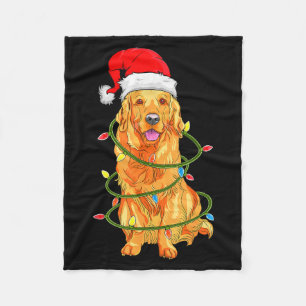 Christmas Dog Shirt, Christmas Golden Retriever Pa Fleece Blanket