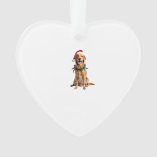 Christmas Dog Shirt, Christmas Golden retriever Pa Ornament