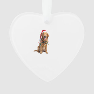 Christmas Dog Shirt, Christmas Golden retriever Pa Ornament