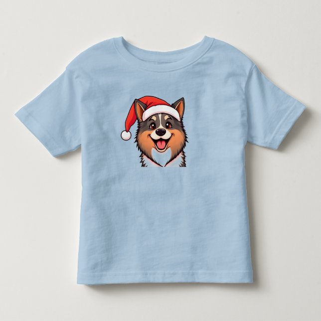 Christmas dog toddler T-Shirt (Front)