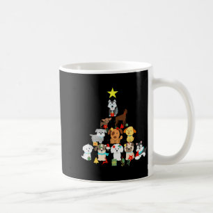 Christmas Dog Tree Cute Funny Puppy Dogs Xmas Tee Coffee Mug