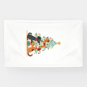 Christmas Dog Tree T-Shirt Cute Funny Puppy Dogs X Banner