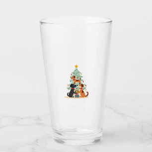 Christmas Dog Tree T-Shirt Cute Funny Puppy Dogs X Glass