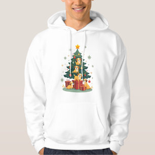 Christmas Dog Tree T-Shirt Cute Funny Puppy Dogs X Hoodie