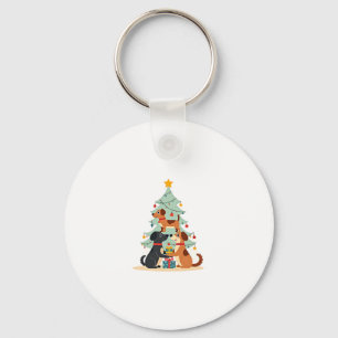 Christmas Dog Tree T-Shirt Cute Funny Puppy Dogs X Key Ring