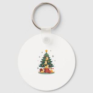 Christmas Dog Tree T-Shirt Cute Funny Puppy Dogs X Key Ring