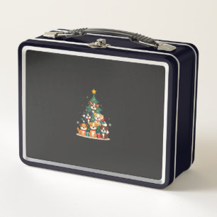 Christmas Dog Tree T-Shirt Cute Funny Puppy Dogs X Metal Lunch Box