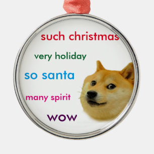 Christmas Doge Metal Tree Decoration