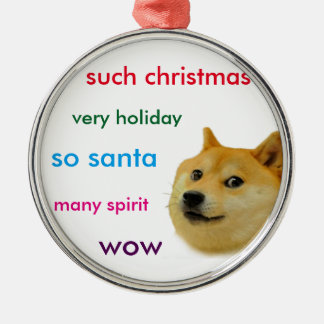 Christmas Doge Metal Tree Decoration