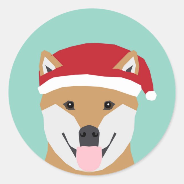 Christmas Doge Sticker - Shiba Inu Christmas (Front)