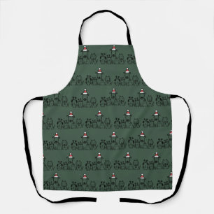 Christmas Dogs and Cats Reindeer Holiday Apron