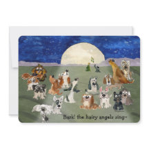 Christmas Dogs Cartoon Card  5" x 7" Invitations