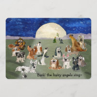 Christmas Dogs Cartoon Card 5" x 7" Invitations