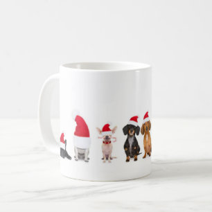 Christmas dogs coffee mug