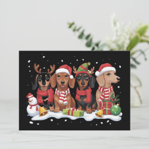 Christmas Dogs Dachshund Lover Dog Mum Holiday Card