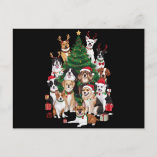 Christmas Dogs Dog Lover Holiday Dog Mum  Postcard