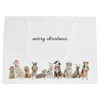 Christmas dogs gift bag