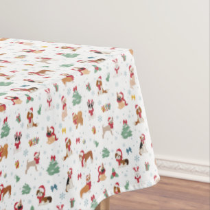 Christmas Dogs in Holiday Accessories Tablecloth