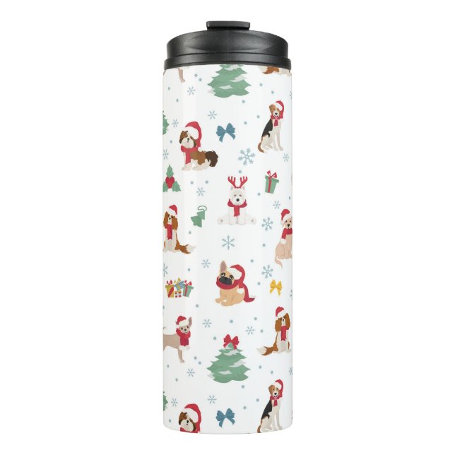 Christmas Dogs in Holiday Accessories Thermal Tumbler (Front)