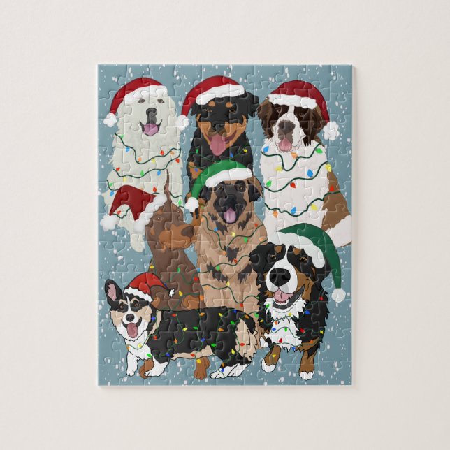 Christmas Dogs  Jigsaw Puzzle (Vertical)