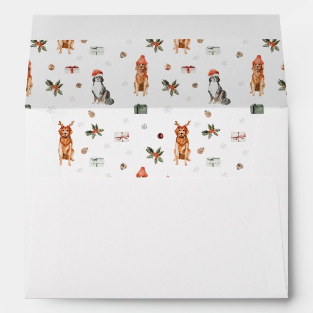 Christmas Dogs & Presents 3 Envelope (Back (Bottom))