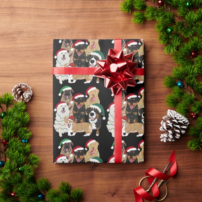 Christmas Dogs Wrapping Paper (Holiday Gift)