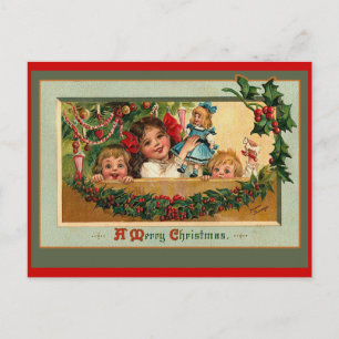 Christmas Dolls and Little Girls on Cards