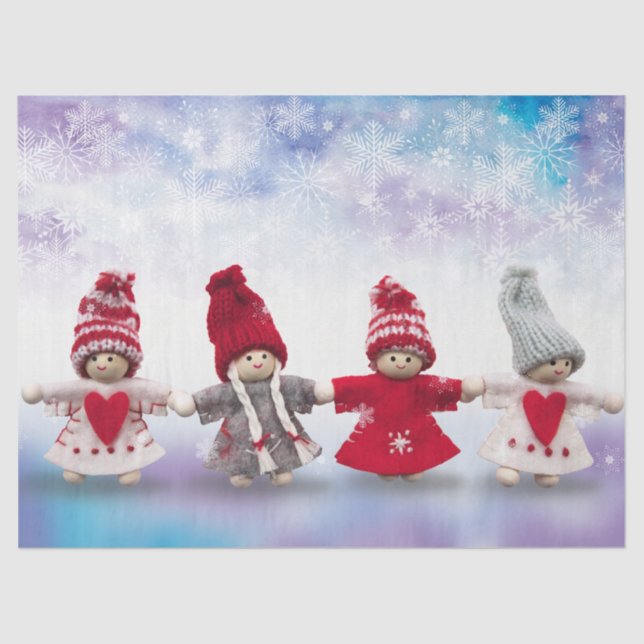 christmas dolls tissue paper (Front)