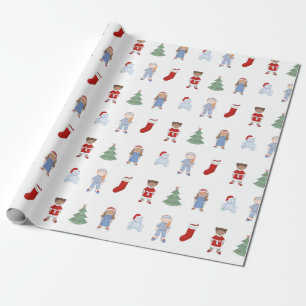 Christmas Dolls Toddler Dream Toys Wrapping Paper