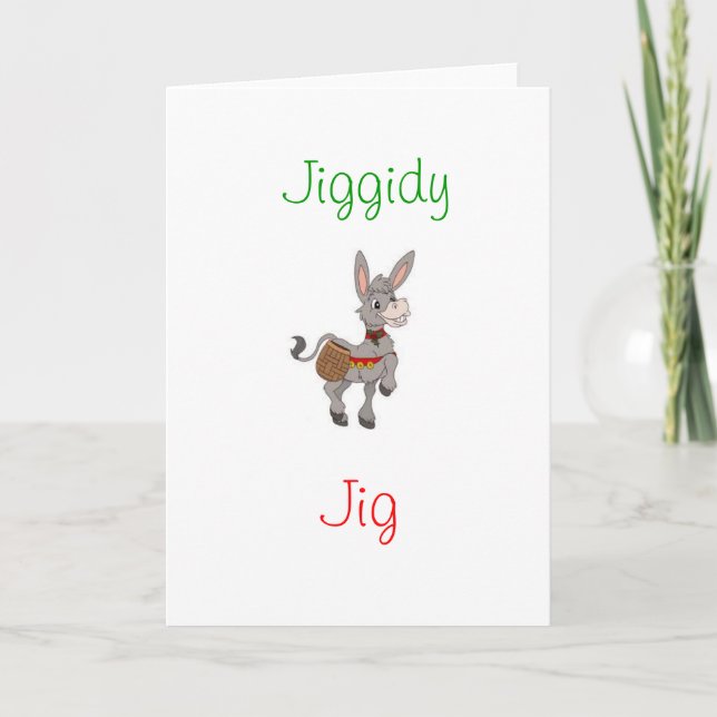 Christmas Dominic the Donkey Greeting Card (Front)
