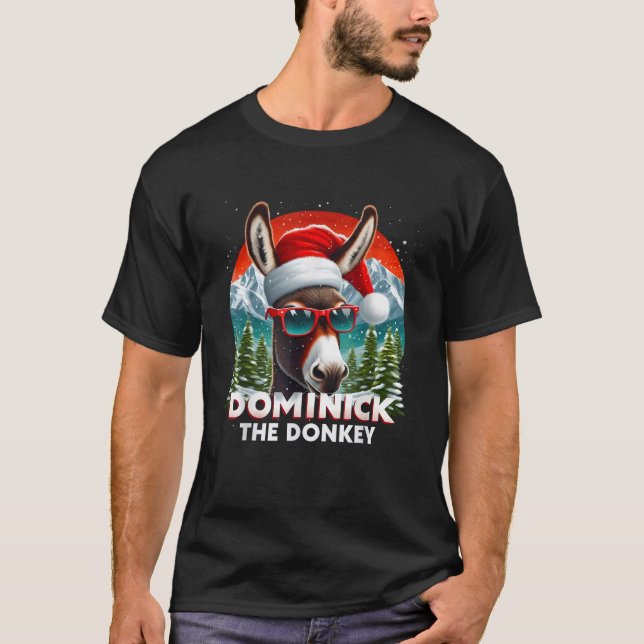 Christmas Dominick the Donkey Christmas Xmas Donke T-Shirt (Front)