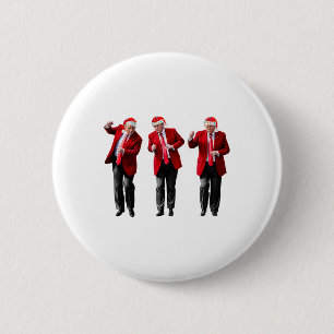Christmas Donald Trump President 2024 Dancing Funn 6 Cm Round Badge