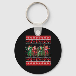 Christmas Donald Trump President 2024 Dancing Funn Key Ring