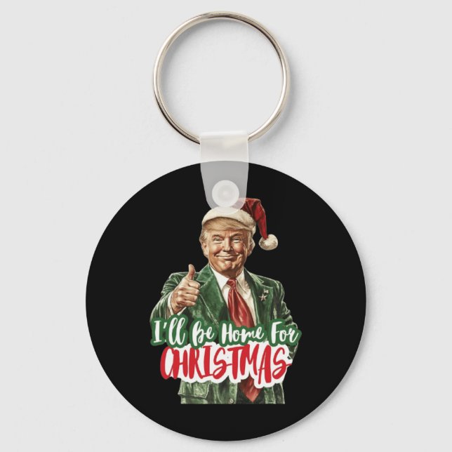 Christmas Donald Trump President 2024 Dancing Funn Key Ring (Front)