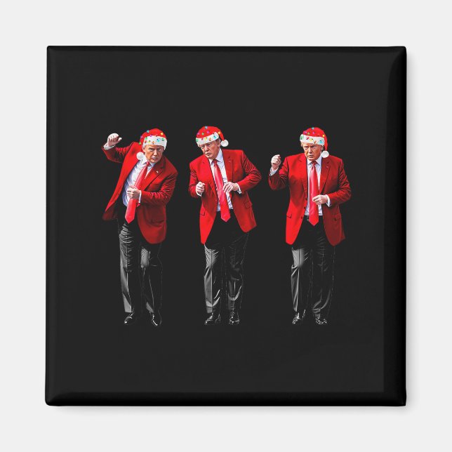 Christmas Donald Trump President 2024 Dancing Funn Magnet (Front)