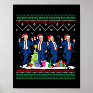Christmas Donald Trump President 2024 Dancing Funn Poster